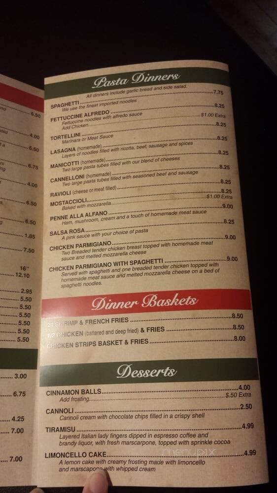 Viano's Tap - Norris, IL menu_pic