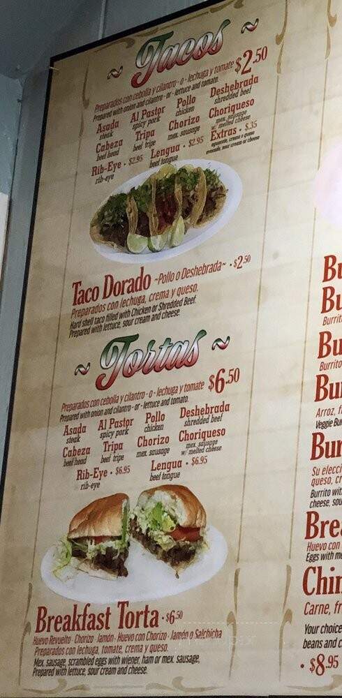 Taqueria Durango - Aurora, IL menu_pic