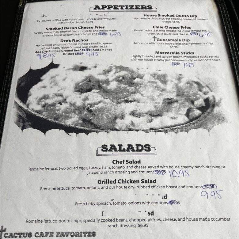 Cactus Cafe - Redwater, AB menu_pic