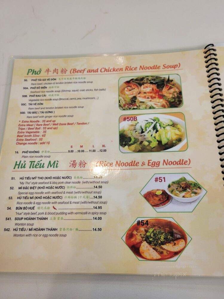 Pho Con Bo - Toronto, ON menu_pic