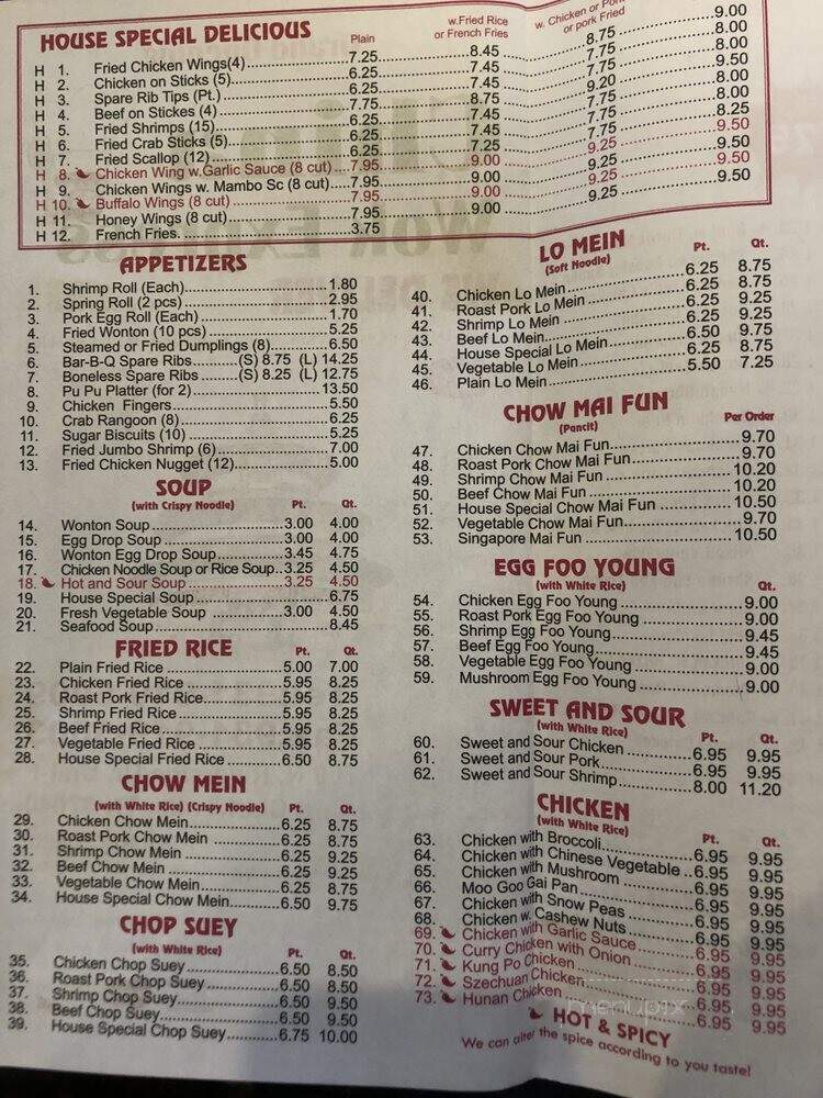 Wok Express - Timmins, ON menu_pic