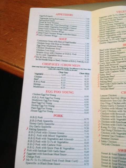 Double Happiness Restaurant - Halton Hills, ON menu_pic