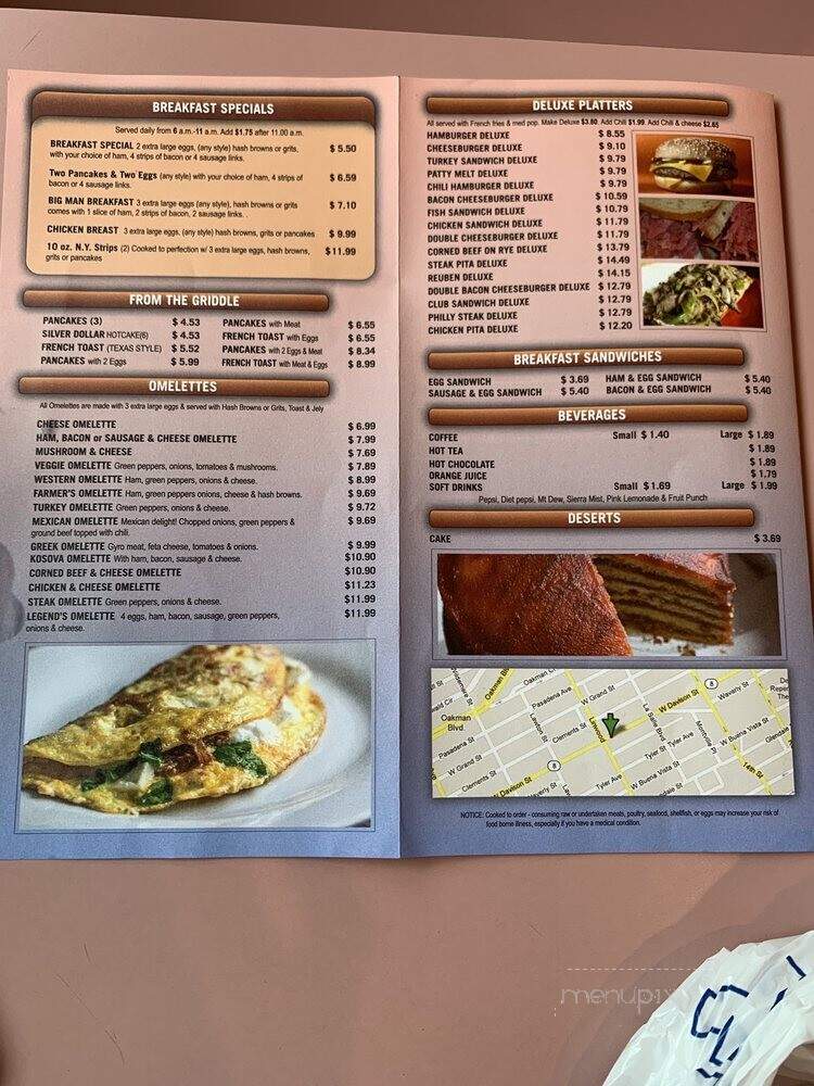 Legend's Coney Island West - Detroit, MI menu_pic