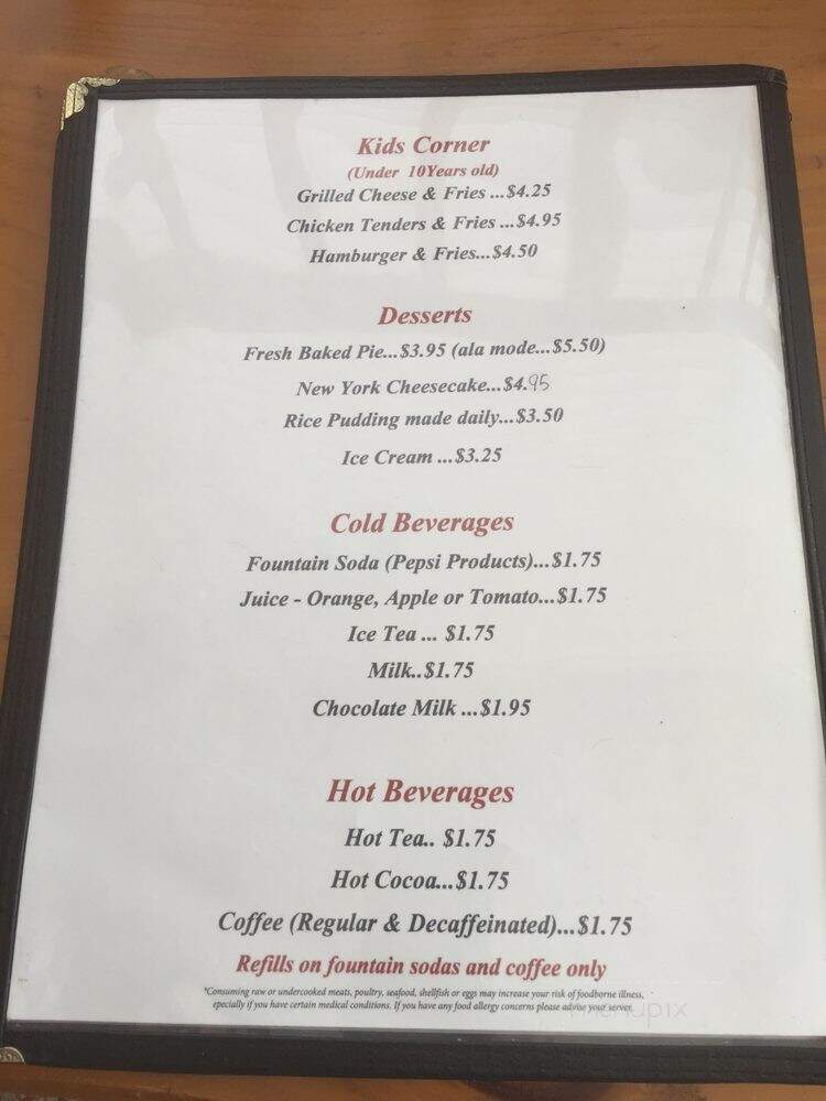 Hearth Restaurant - Odessa, DE menu_pic