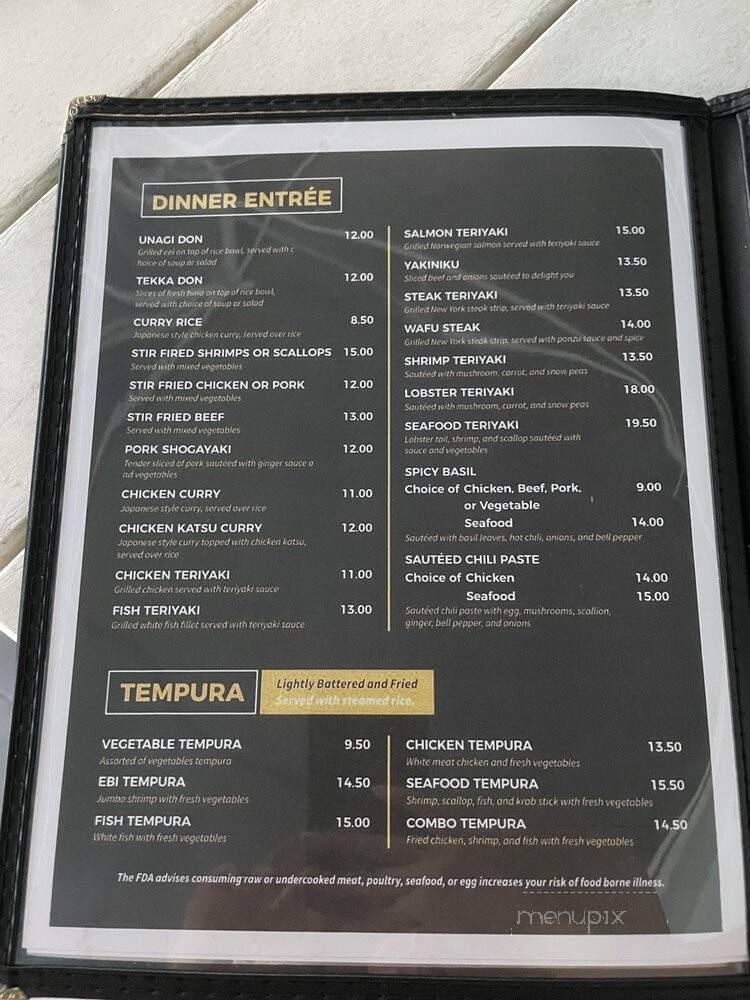 Sushi Nami Japanese Restaurant - Key Largo, FL menu_pic