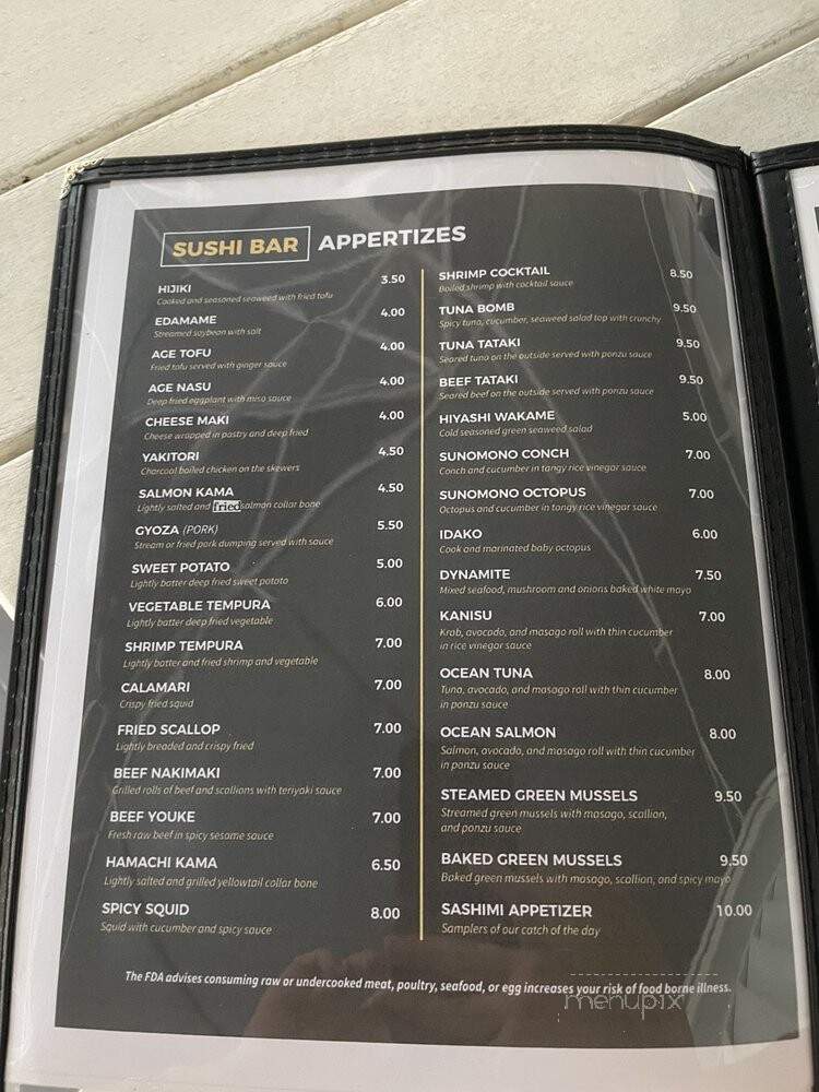 Sushi Nami Japanese Restaurant - Key Largo, FL menu_pic