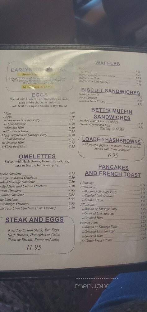 Mary's Little T Restaurant - Chiefland, FL menu_pic