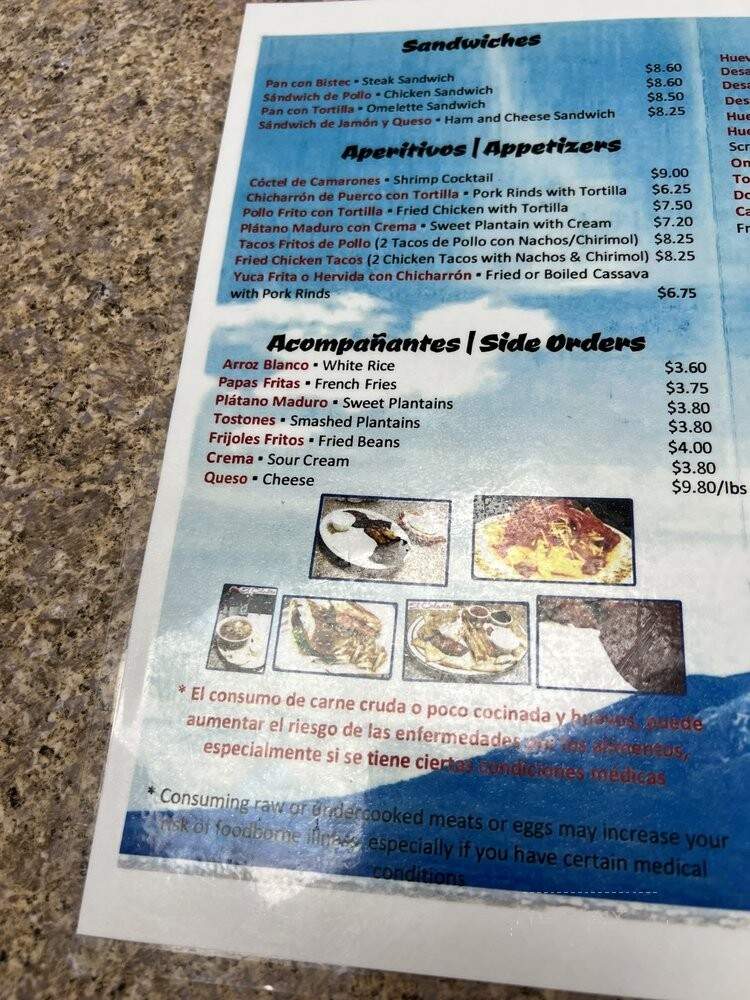 El Coladito Cafeteria - Miami, FL menu_pic
