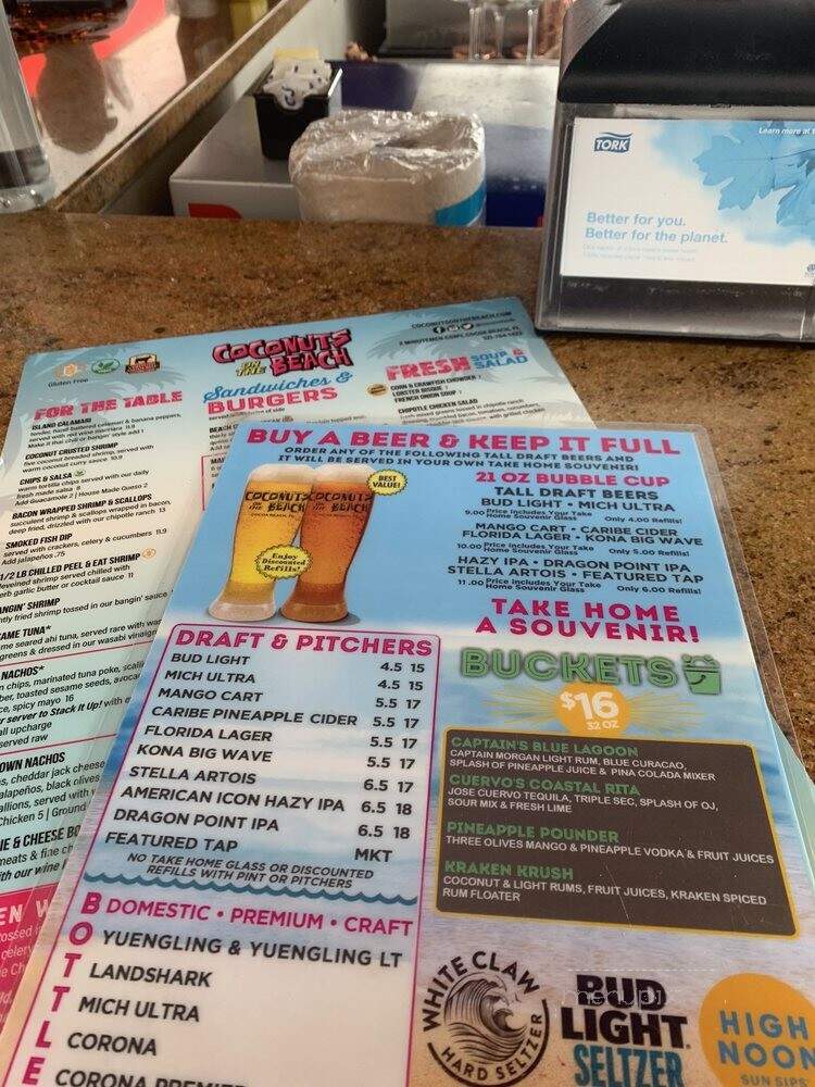 Coconuts On The Beach - Riviera Beach, FL menu_pic