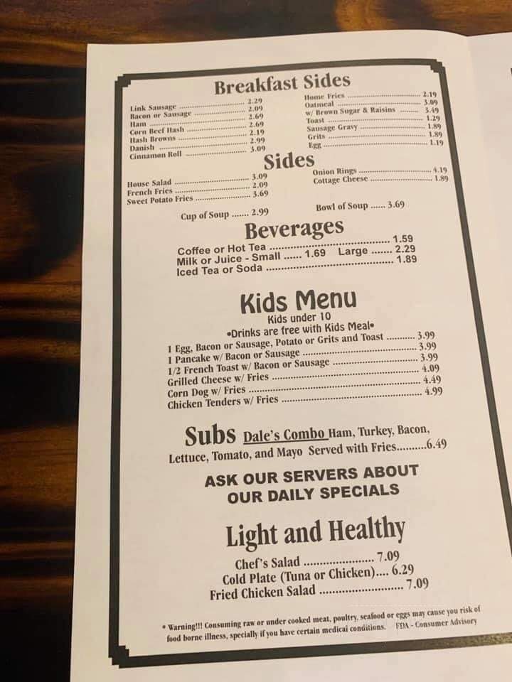 Bob' Town House Restaurant - Inverness, FL menu_pic
