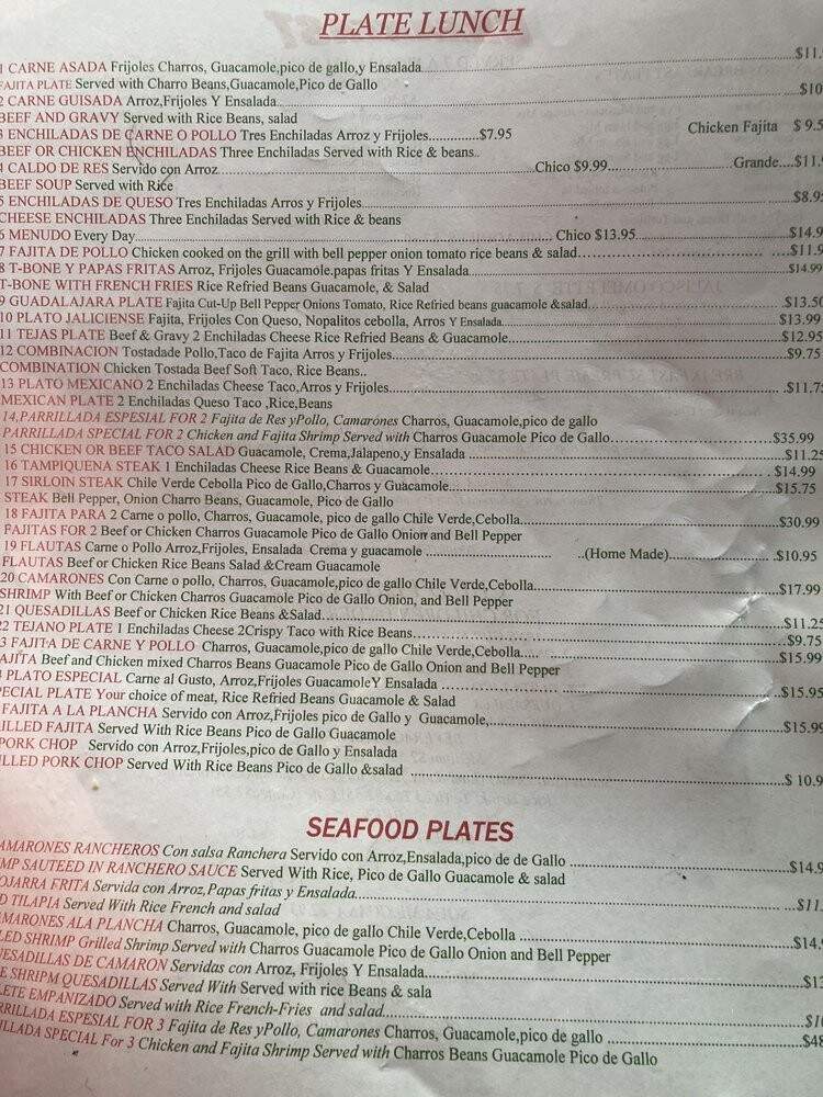 Taqueria La Jaliciense - Houston, TX menu_pic
