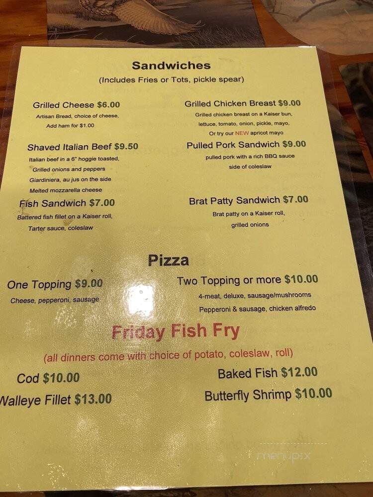 Bomkamp's Old Mill - Arkdale, WI menu_pic