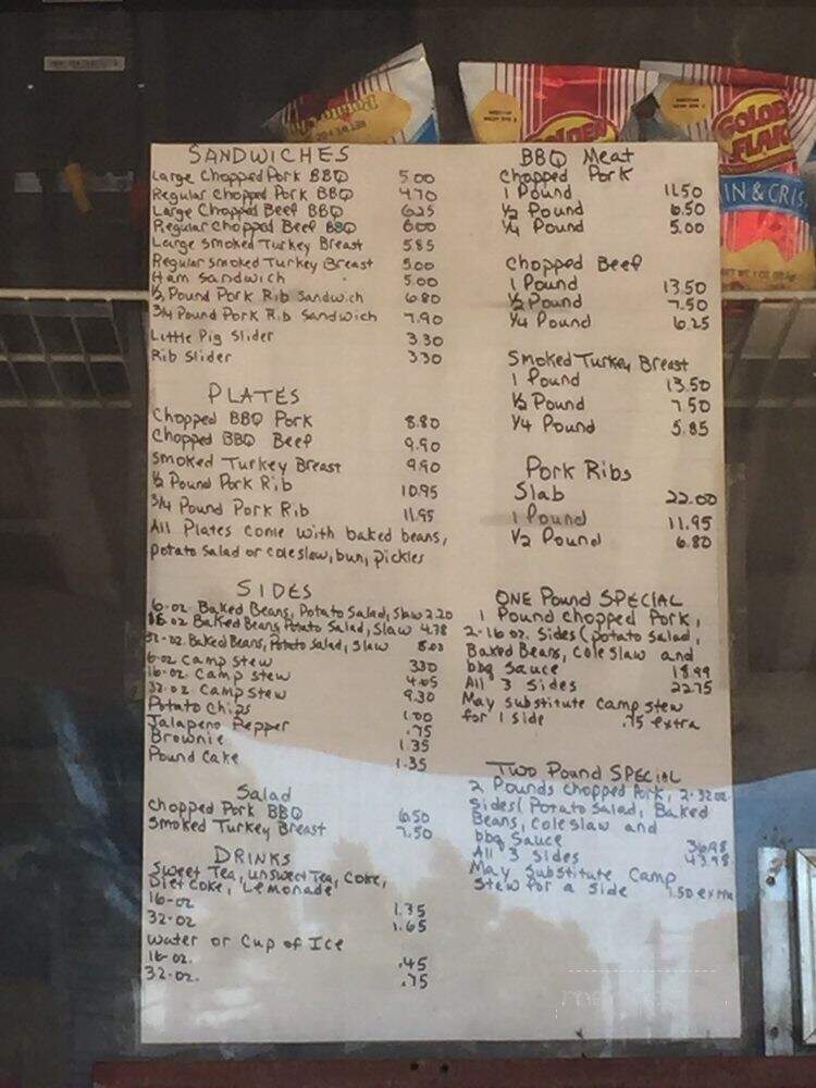 Jesse's Bar-B-Que - Greenville, AL menu_pic