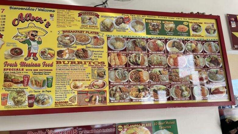 Albert's mexican food - Pico Rivera, CA menu_pic