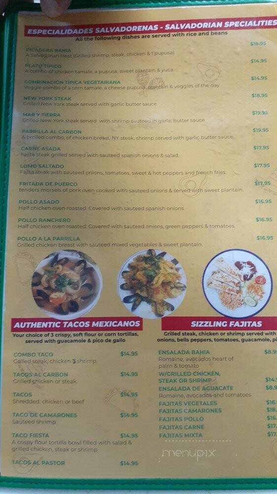 La Bahia Restaurant - Lawrence, MA menu_pic