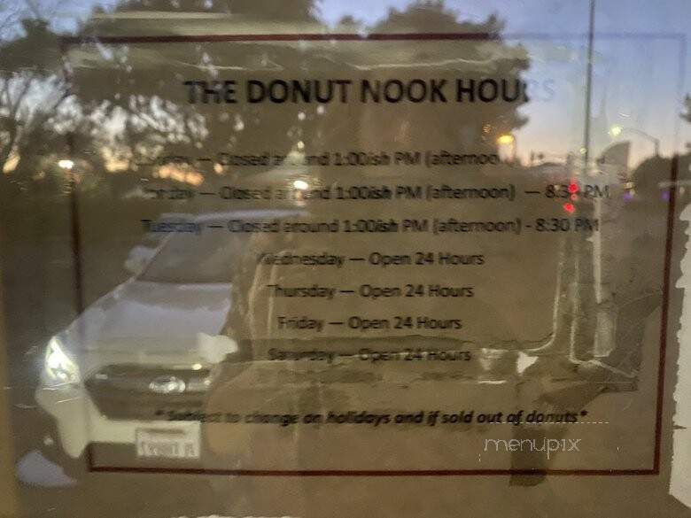 Donut Nook - Chico, CA menu_pic