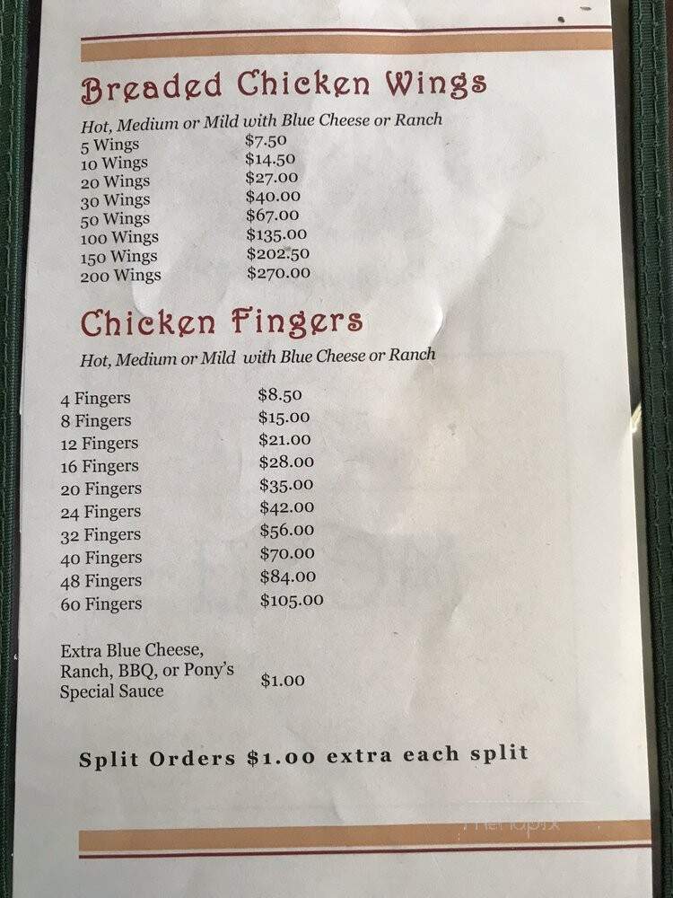 Mr Ed's - Middleport, NY menu_pic