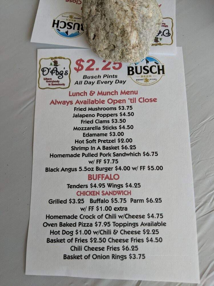 D'a G's - Pipersville, PA menu_pic