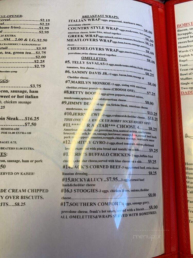 The Tuckahoe Family Diner - Corbin City, NJ menu_pic