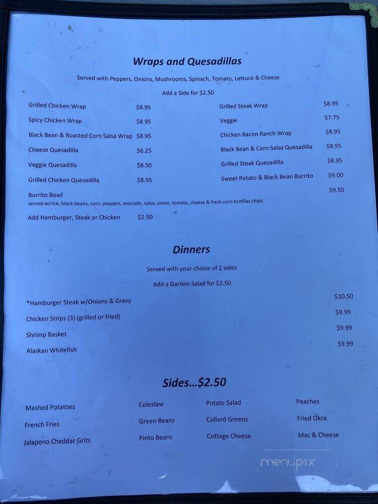 Rock Cafe - Marshall, NC menu_pic