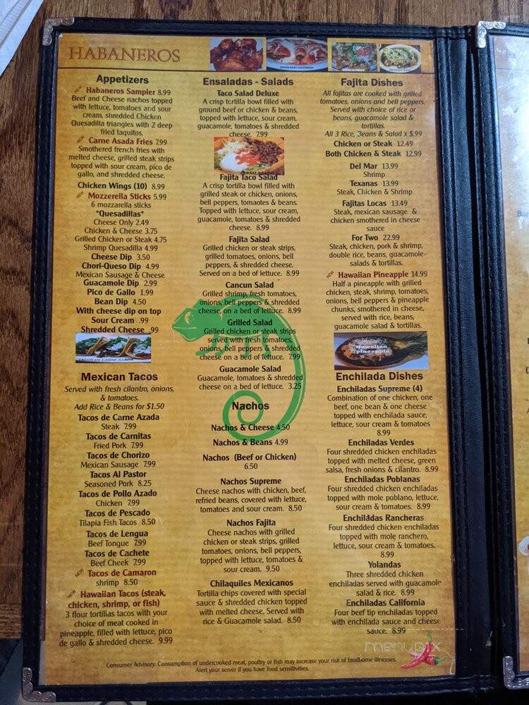 Camino Real - Richlands, NC menu_pic
