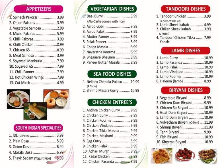 Daawat Indian Cuisine - Clemson, SC menu_pic