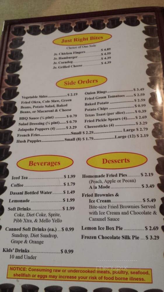 Top Hat Barbecue - Hayden, AL menu_pic