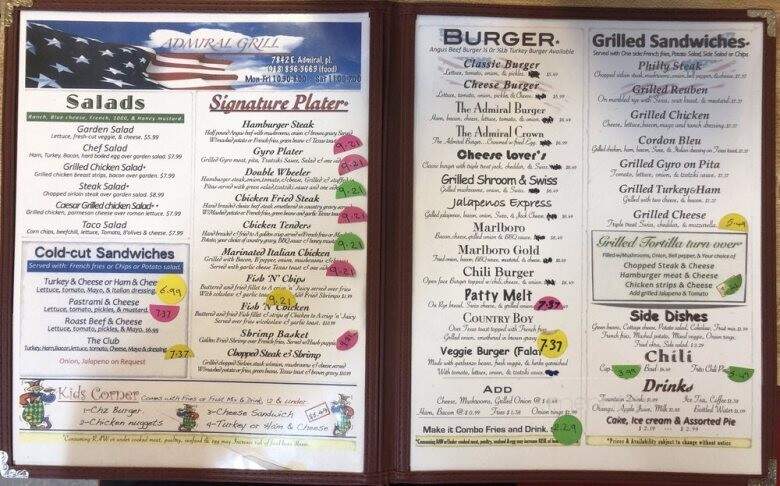 Cotton's - Tulsa, OK menu_pic