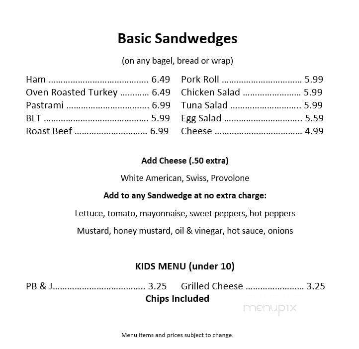 Bagels On The Green LLC - Ocean Isle Beach, NC menu_pic