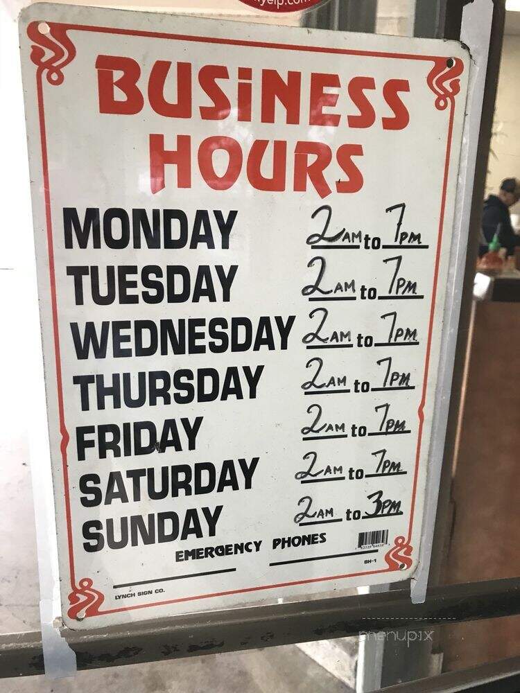 Donut Hut - San Juan Capistrano, CA menu_pic