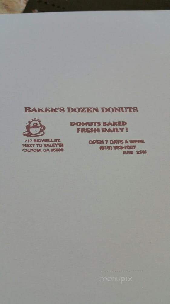 Baker's Dozen Donuts - Folsom, CA