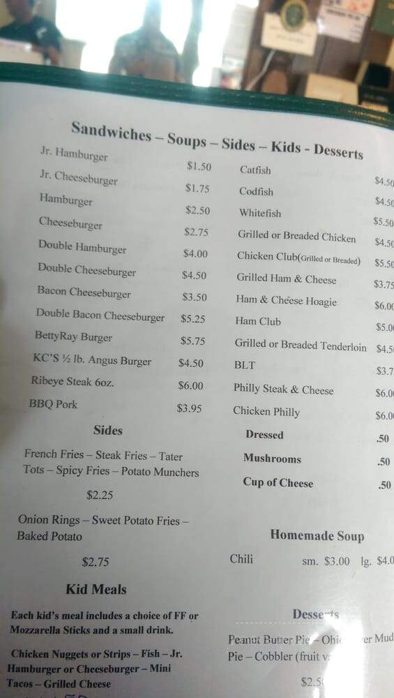 Betty Ray's Landing - Cannelton, IN menu_pic