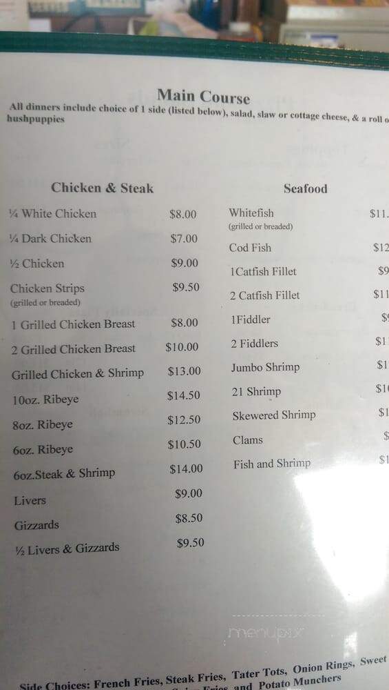 Betty Ray's Landing - Cannelton, IN menu_pic