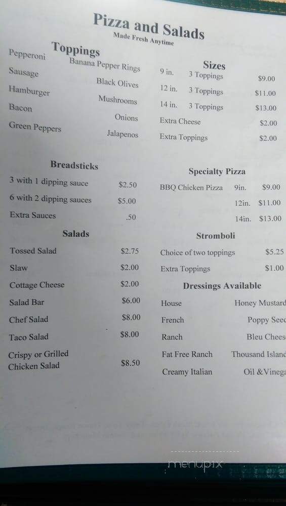 Betty Ray's Landing - Cannelton, IN menu_pic
