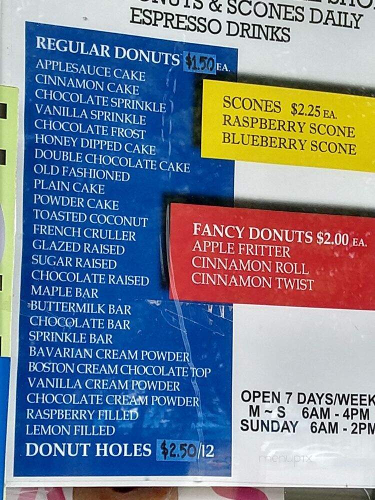 Pao's Muffin & Coffee Shop - Tacoma, WA menu_pic