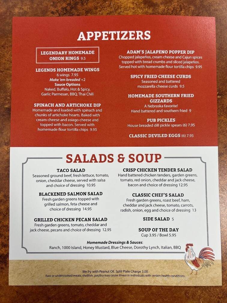 Red Rooster - Ceresco, NE menu_pic