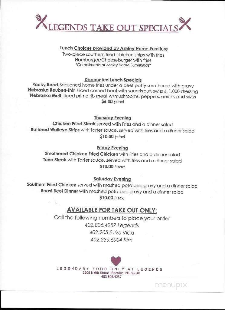 Red Rooster - Ceresco, NE menu_pic