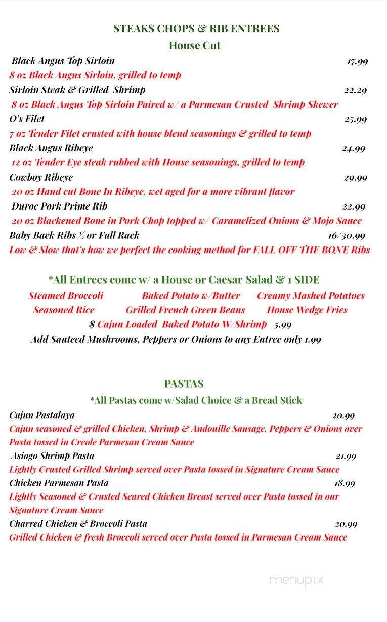 329 Bar & Grill - Hartwell, GA menu_pic
