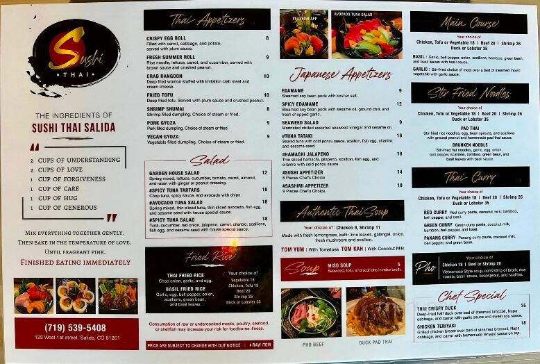 Sushi Thai Salida - Salida, CO menu_pic