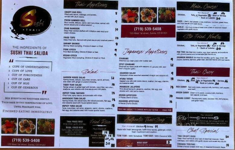 Sushi Thai Salida - Salida, CO menu_pic