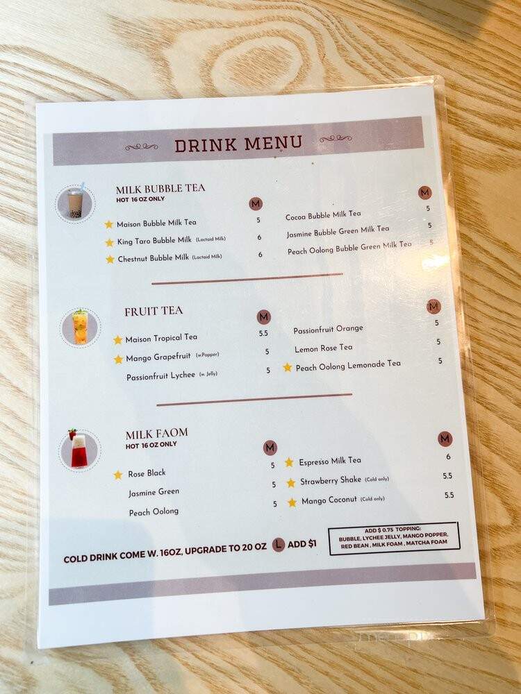 Maison Sweet - Philadelphia, PA menu_pic