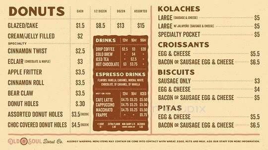 Old Soul Donut - Jacksonville, FL menu_pic