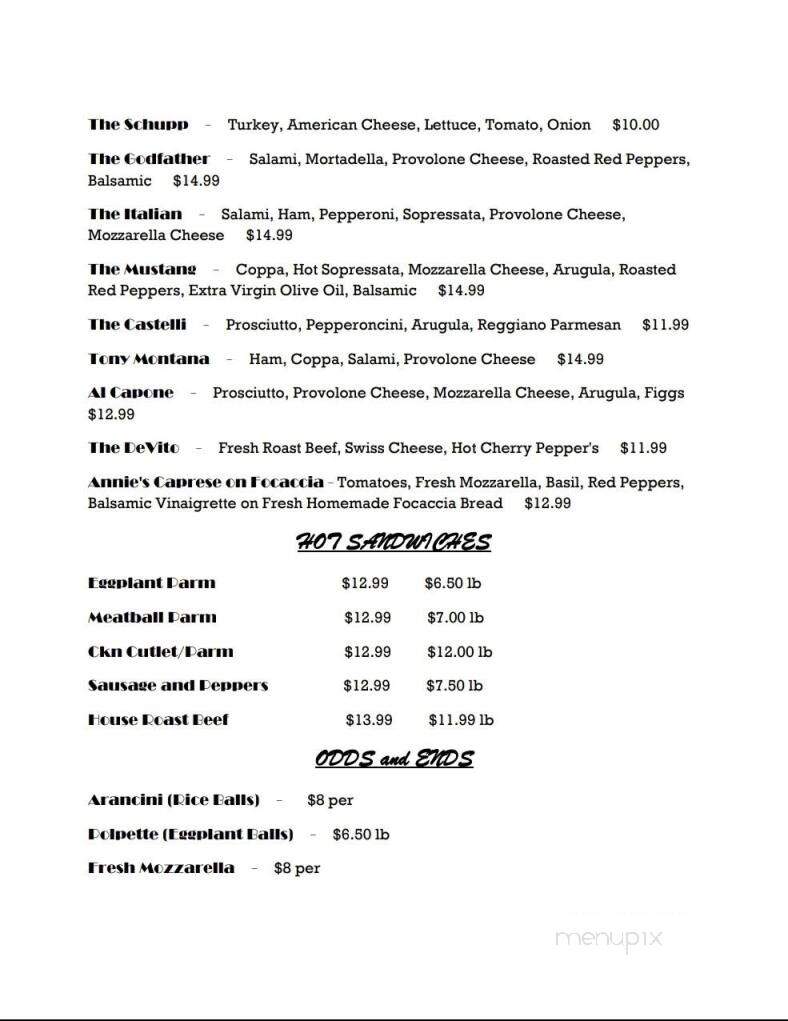 Salamone's Italian Foods - Kingston, NY menu_pic