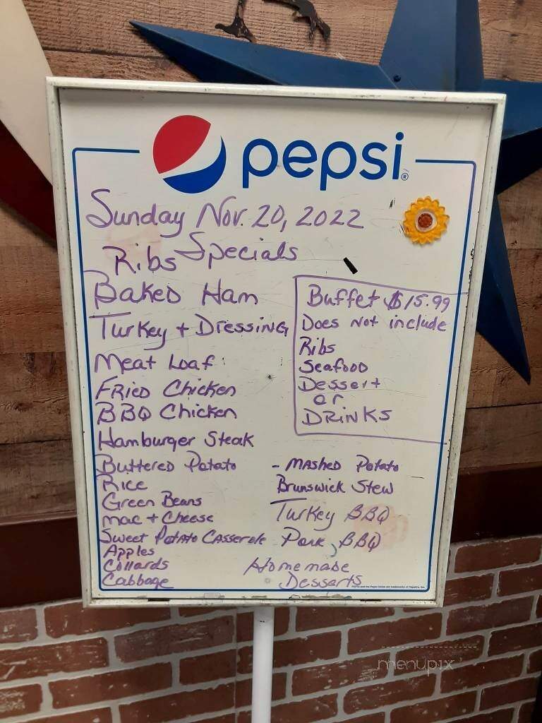 Porky's Backyard BBQ - Williamston, NC menu_pic