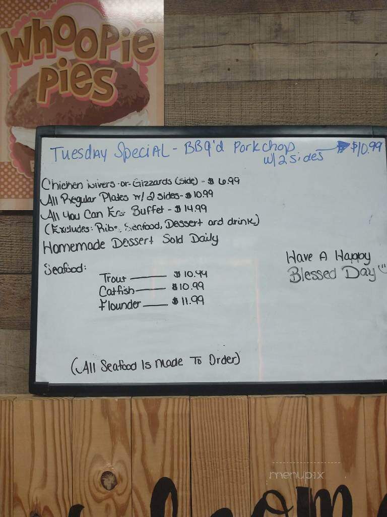 Porky's Backyard BBQ - Williamston, NC menu_pic