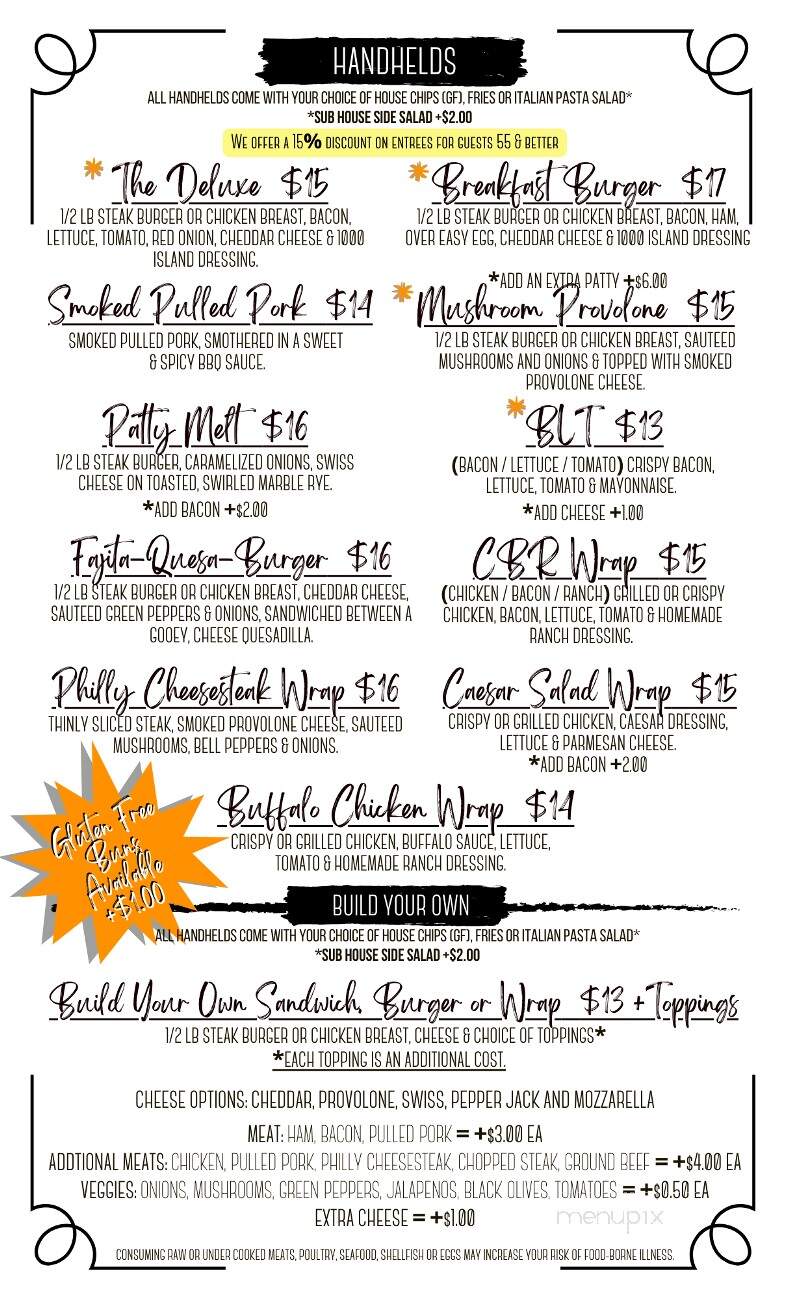 Town 9 Tap - Slinger, WI menu_pic