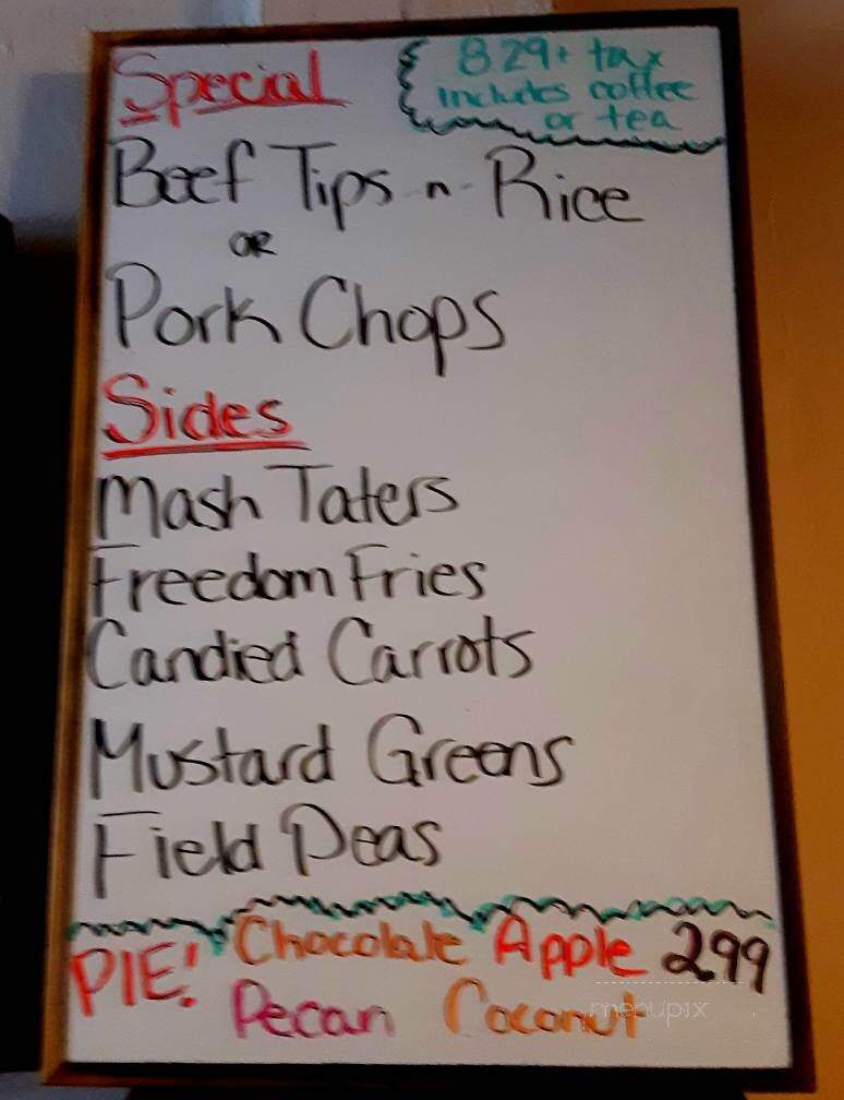 Cafe Texan - Huntsville, TX menu_pic