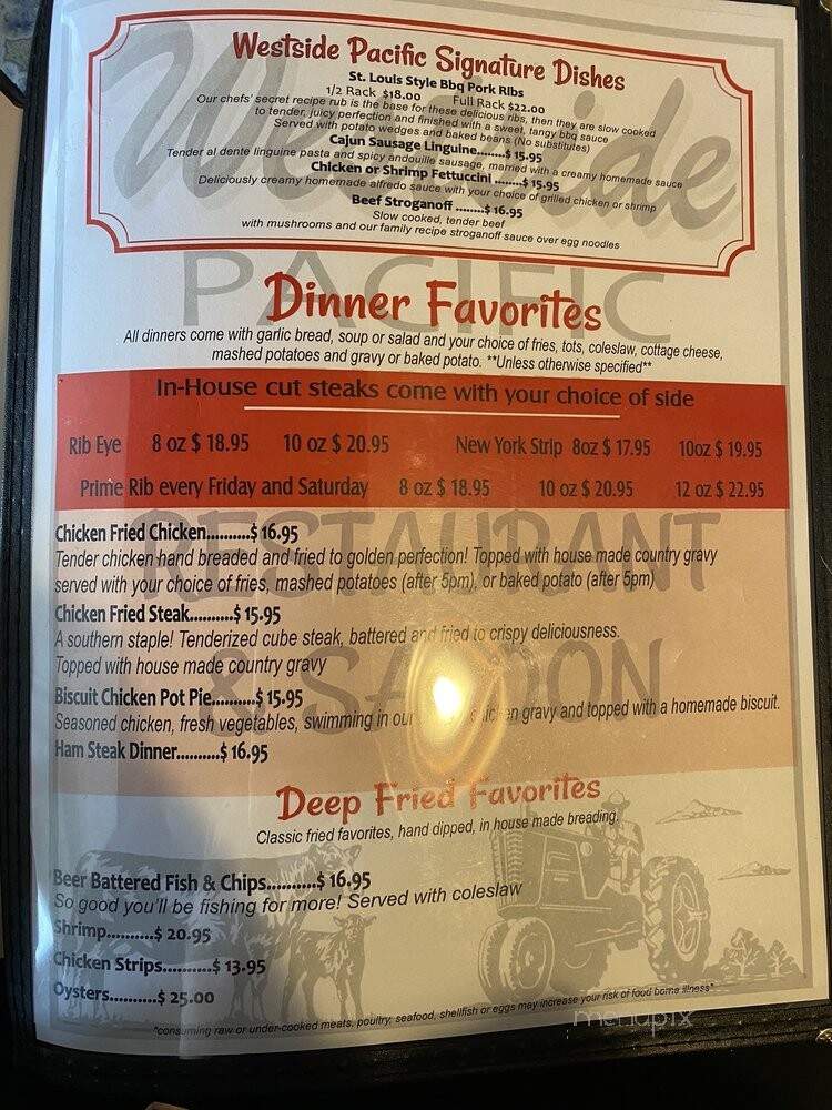 Westside Pacific Family Restaurant and Saloon - Rickreall, OR