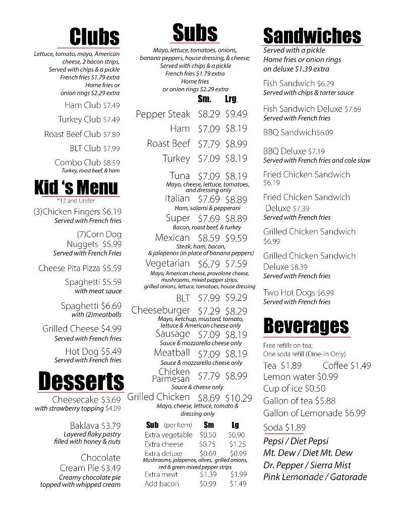 Fairmont Pizza - Fairmont, NC menu_pic