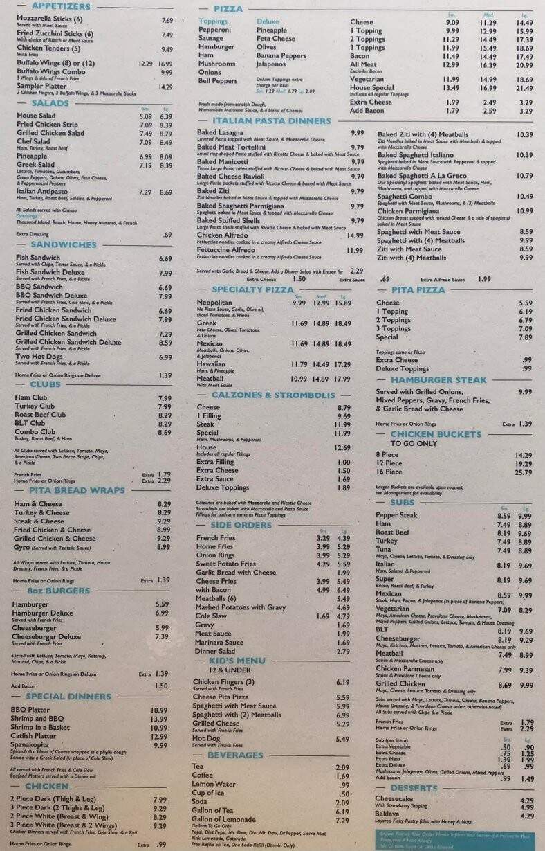 Fairmont Pizza - Fairmont, NC menu_pic